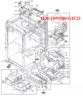 113C1059580A 113C1059580 için Fuji Frontier 550/570/570R LP5500/LP5700/LP5700R Minilab GIF23 PCB as'y Kullanılmış Tedarikçi