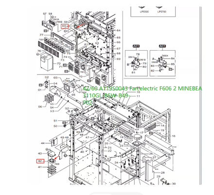 Fuji Frontier 500/550/570 Minilab Makine Parçası Aksesuarları için 119S0043 Fan Tedarikçi
