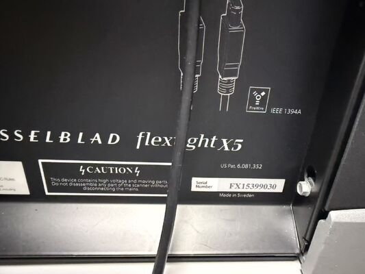 Hasselblad Flextight X5 Sanal Davul Tarayıcısı. Yüksek çözünürlüklü profesyonel film ve slayt tarayıcısı 35mm, orta format, 4x5. 8000 DPI optik, 14 bit renk derinliği. Tedarikçi