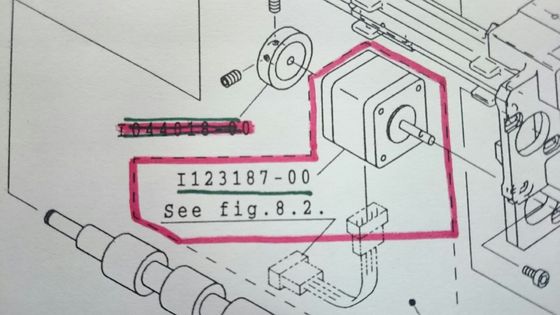 I123187 I123187 00 Noritsu QSS3201 3202 Minilab Yedek Parça Darbe Motoru Tedarikçi