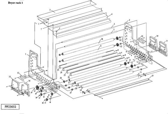 H153096 20306024 Sünger Silindir Kurutucu Malzemesi için Şaft Noritsu LPS 24 PRO Minilab Tedarikçi